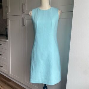 Shoshanna Women's Size 2 Aqua Blue Sleeveless Knee Length Dress with flaw